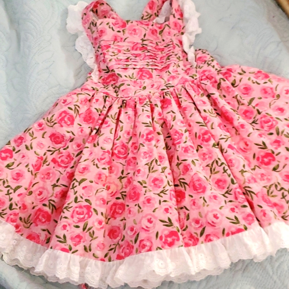 Pink floral dress